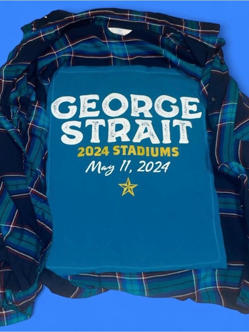 Upcycled Time and Tru George Strait Plaid Button-Down Shirt - Picture 5 of 16